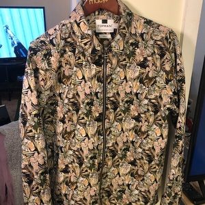 TOPMAN lightweight full-zip jacket/overshirt